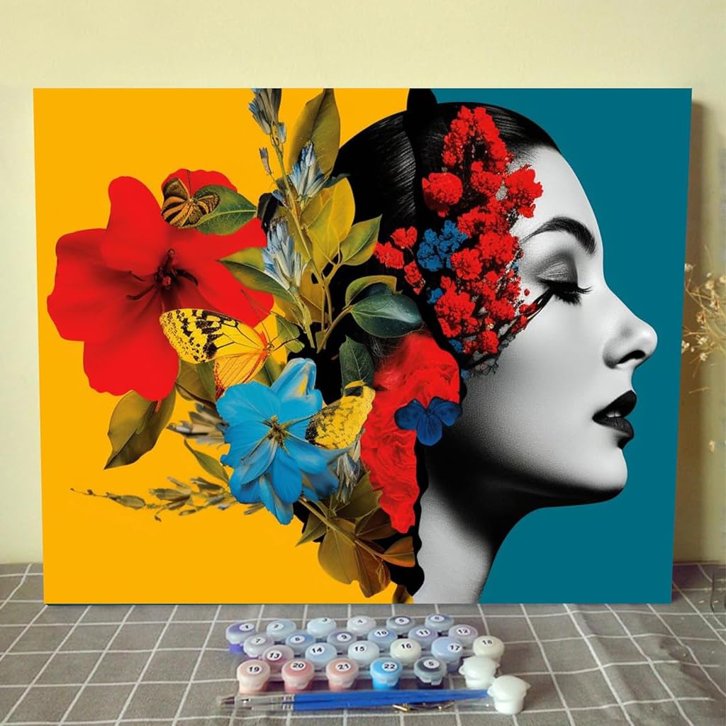 HASTHIP Paint by Numbers Kits for Adults Beginner & Kids Ages Canvas Maple Leaves DIY Digital Oil Paint with Paints and Brushes, Girls and Flowers Modern Home Decor (Frameless 16x20 inch ) HASTHIP Paint by Numbers Kits for Adults Beginner & Kids Ages Canvas Maple Leaves DIY Digital Oil Paint with Paints and Brushes, Girls and Flowers Modern Home Decor (Frameless 16x20 inch )
